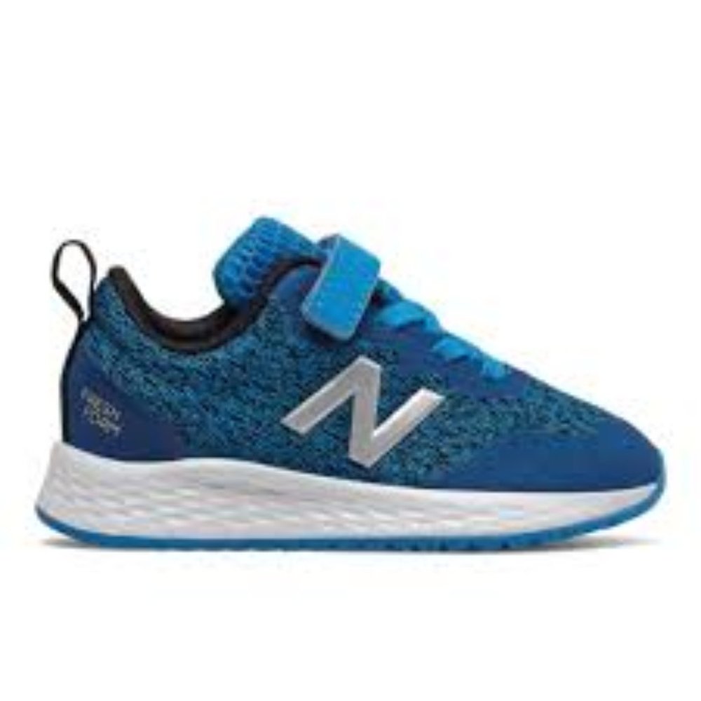 New Balance Infant Fresh Foam Arishi Heather Blue Velcro Sneaker Shoes Size 5